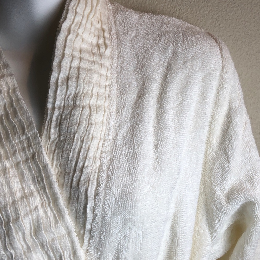 Pure Fiber Turkish Robe Cream Size  S/M - Picture 5 of 6